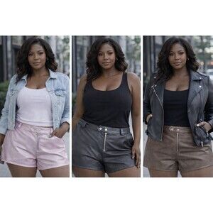 No Boundaries Hot Shorts (Lot of 3) Dark Gray, Pink, and Brown